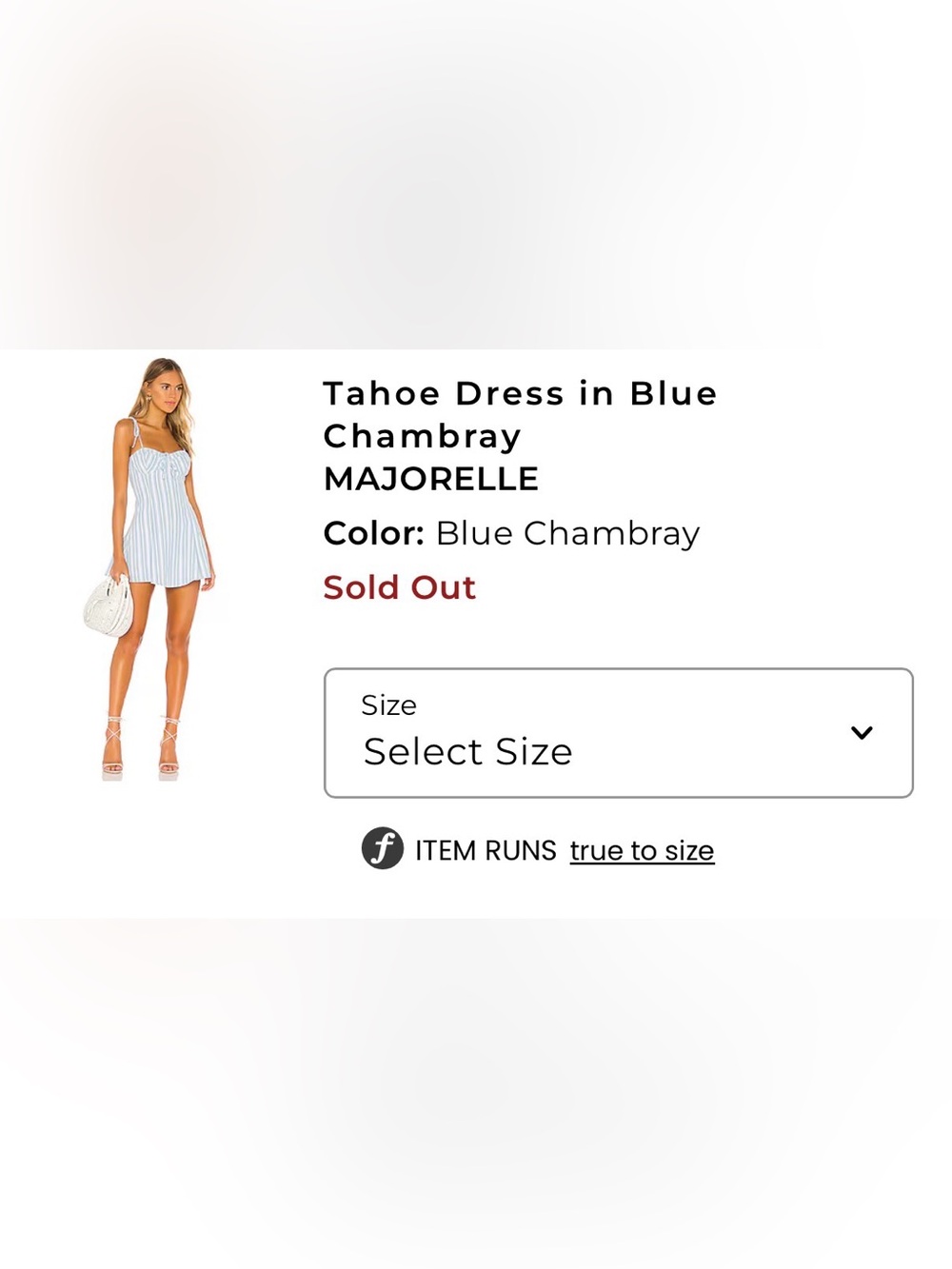 Majorelle Tahoe dress in blue chambray - Picture 2 of 7